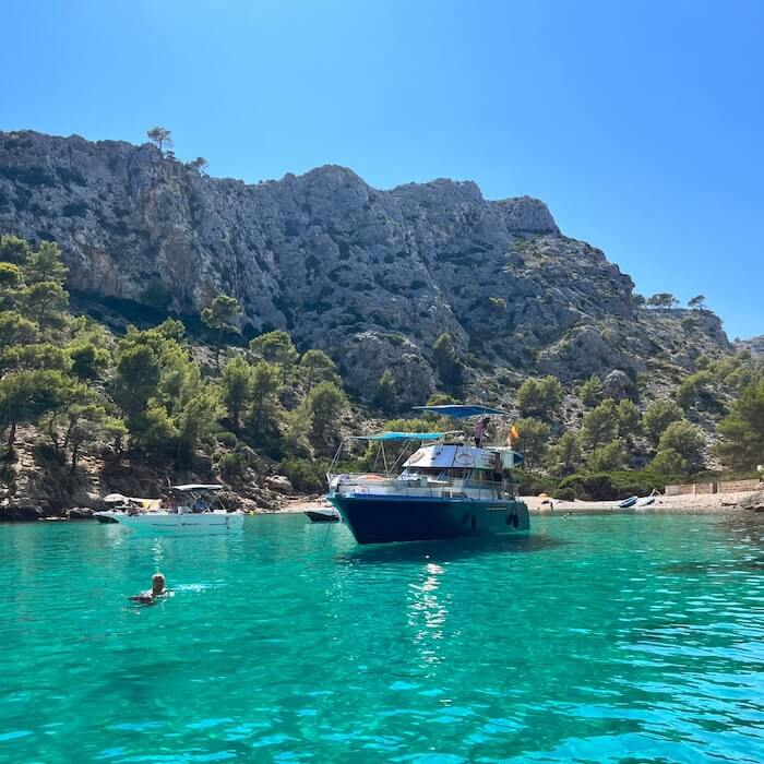 Charter boat has toilets